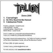 cd-r: Talion: Demo 2006
