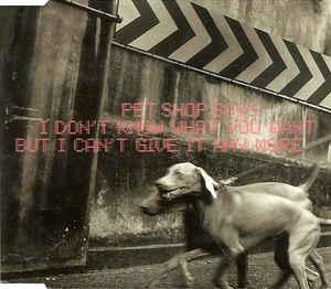 cd-maxi: Pet Shop Boys: I Don't Know What You Want but I Can't Give It Any More